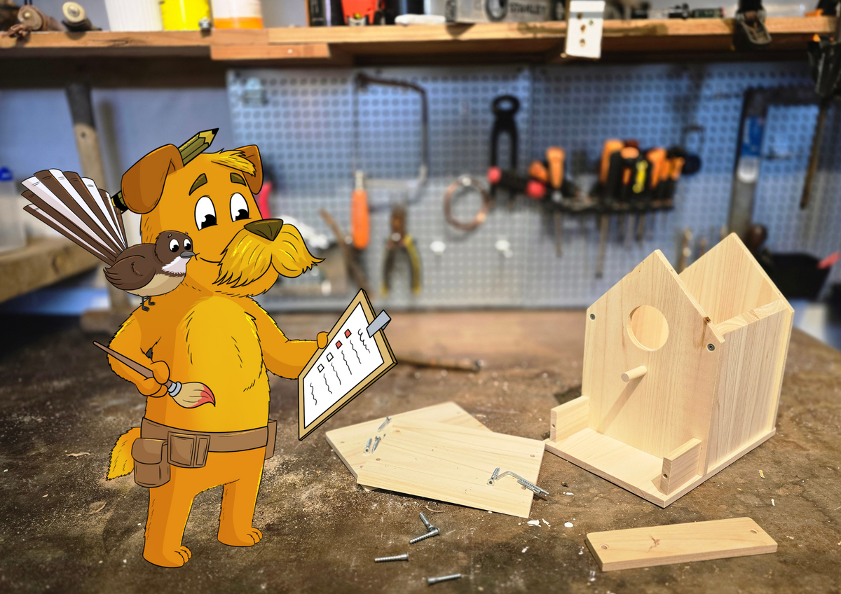Hex and Frankie in the Hex Builds workshop